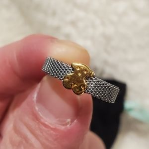 AUTHENTIC Tous Sterling Silver & 18K Yellow Gold